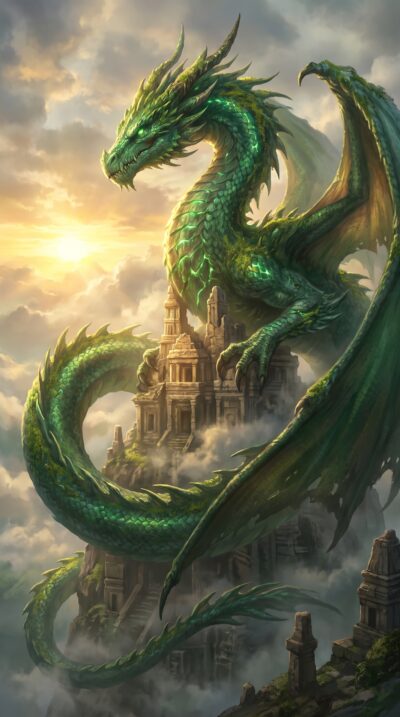 Emerald Dragon Wallpaper